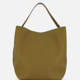 Belted Grained Leather Tote Bag