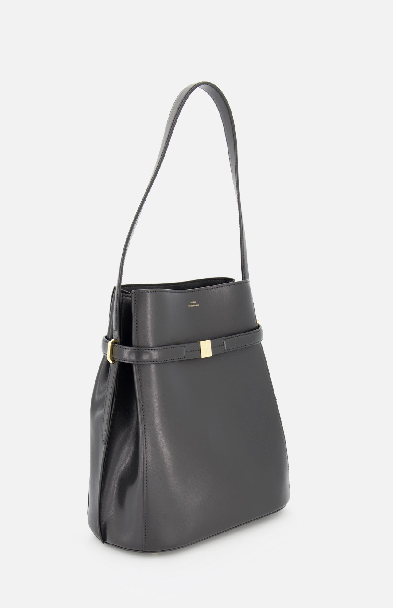 Belted Leather Bucket Bag (14725749735787)