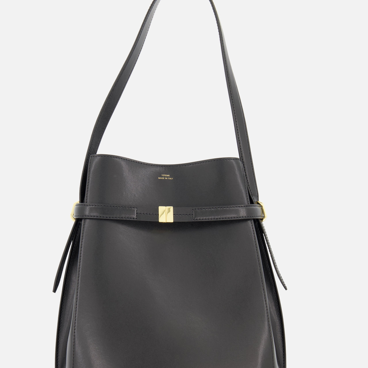 Belted Leather Bucket Bag (14725749735787)