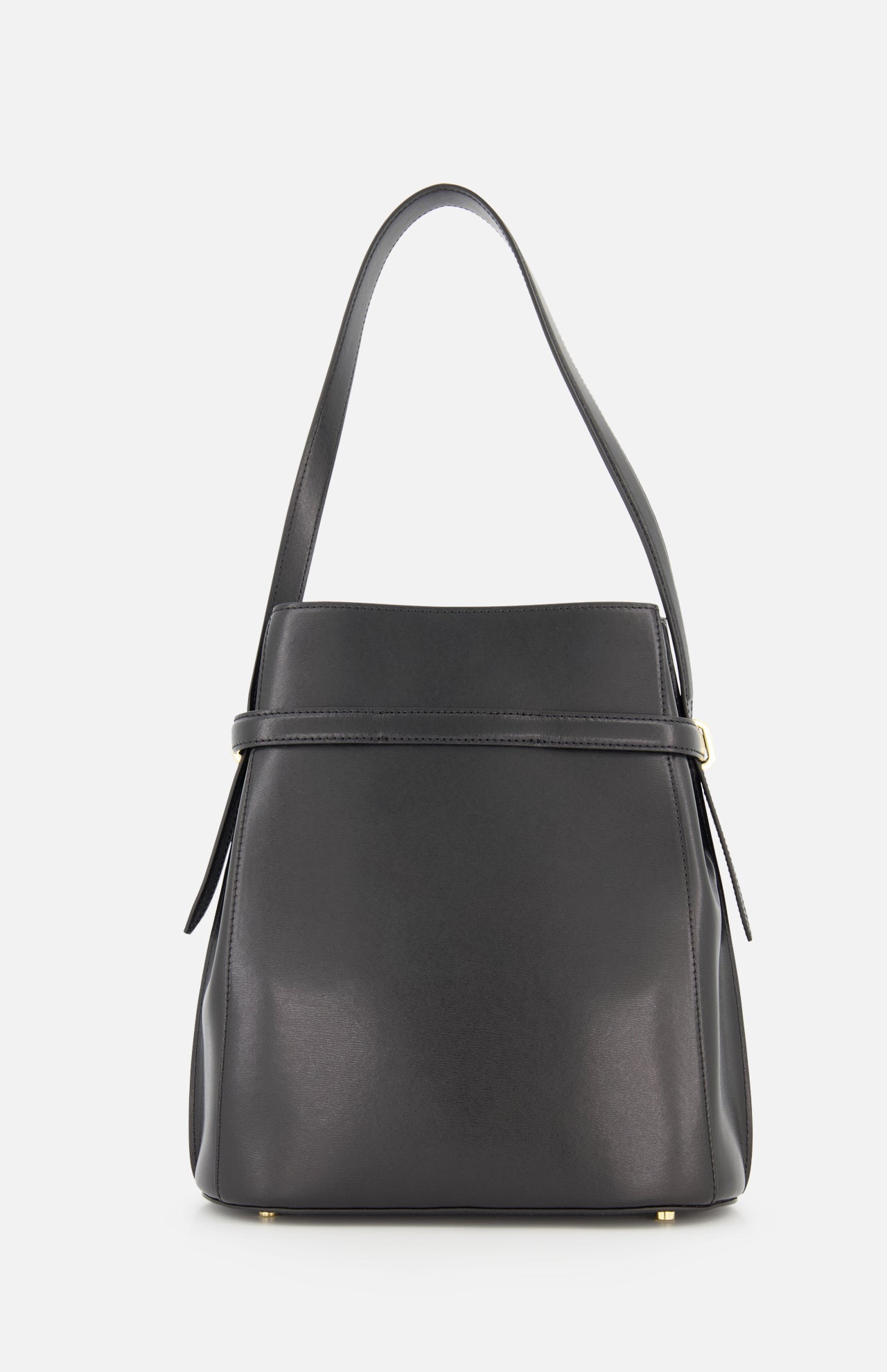 Belted Leather Bucket Bag (14725749735787)