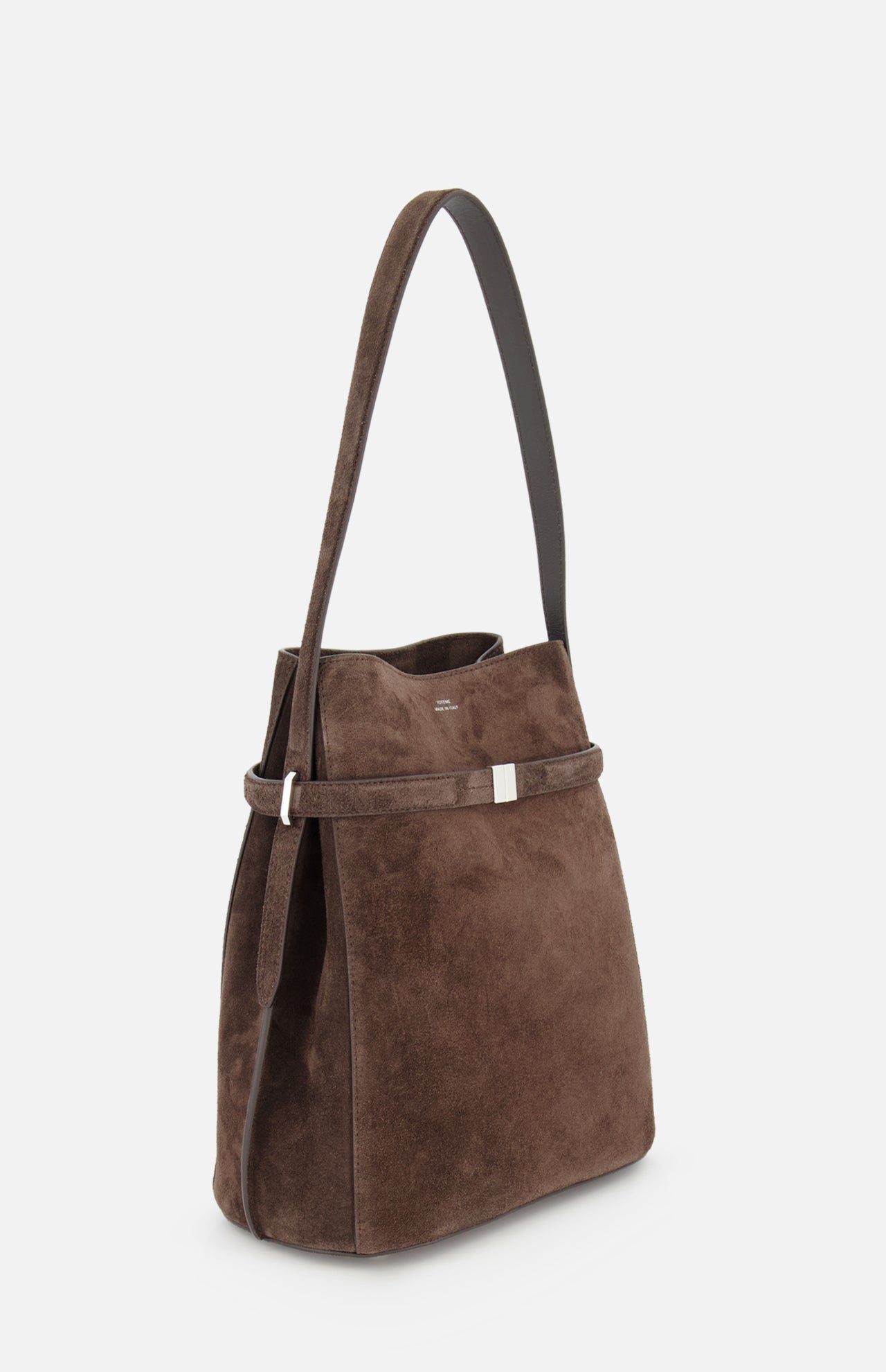 Belted Suede Bucket Bag (14725749801323)