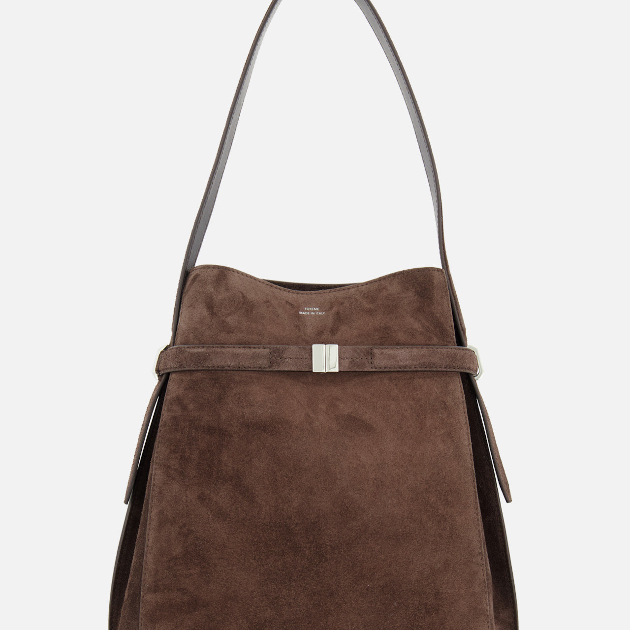 Belted Suede Bucket Bag (14725749801323)