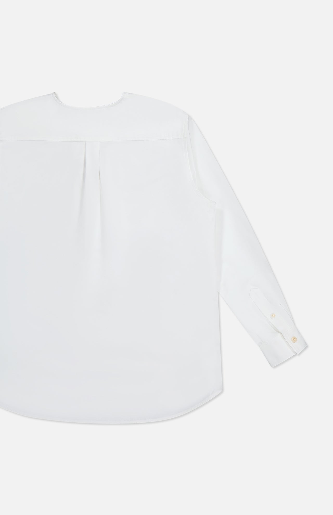 Collarless Cotton-Twill Shirt (7403292688499)