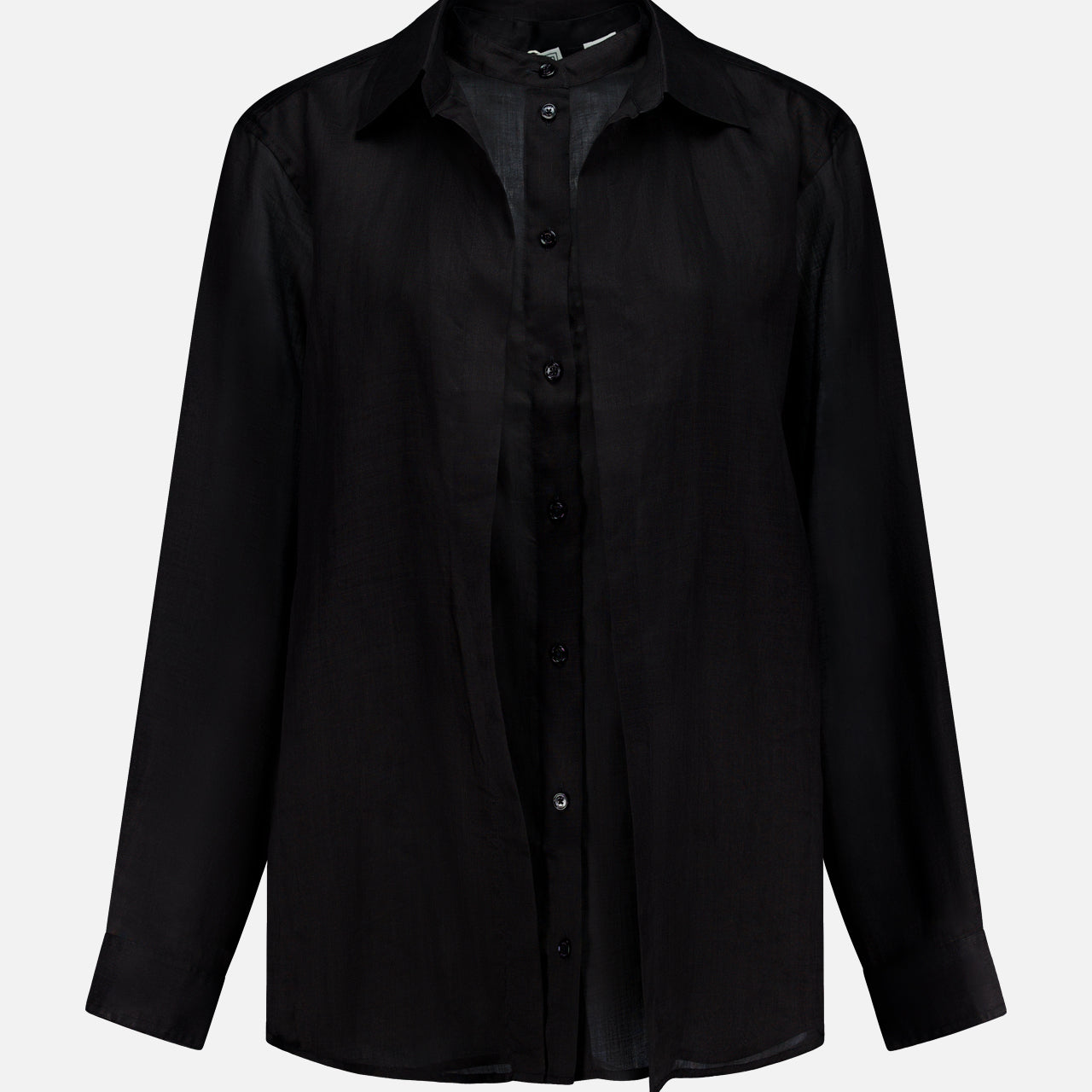 Double Collar Semi-sheer Shirt (14682850066795)