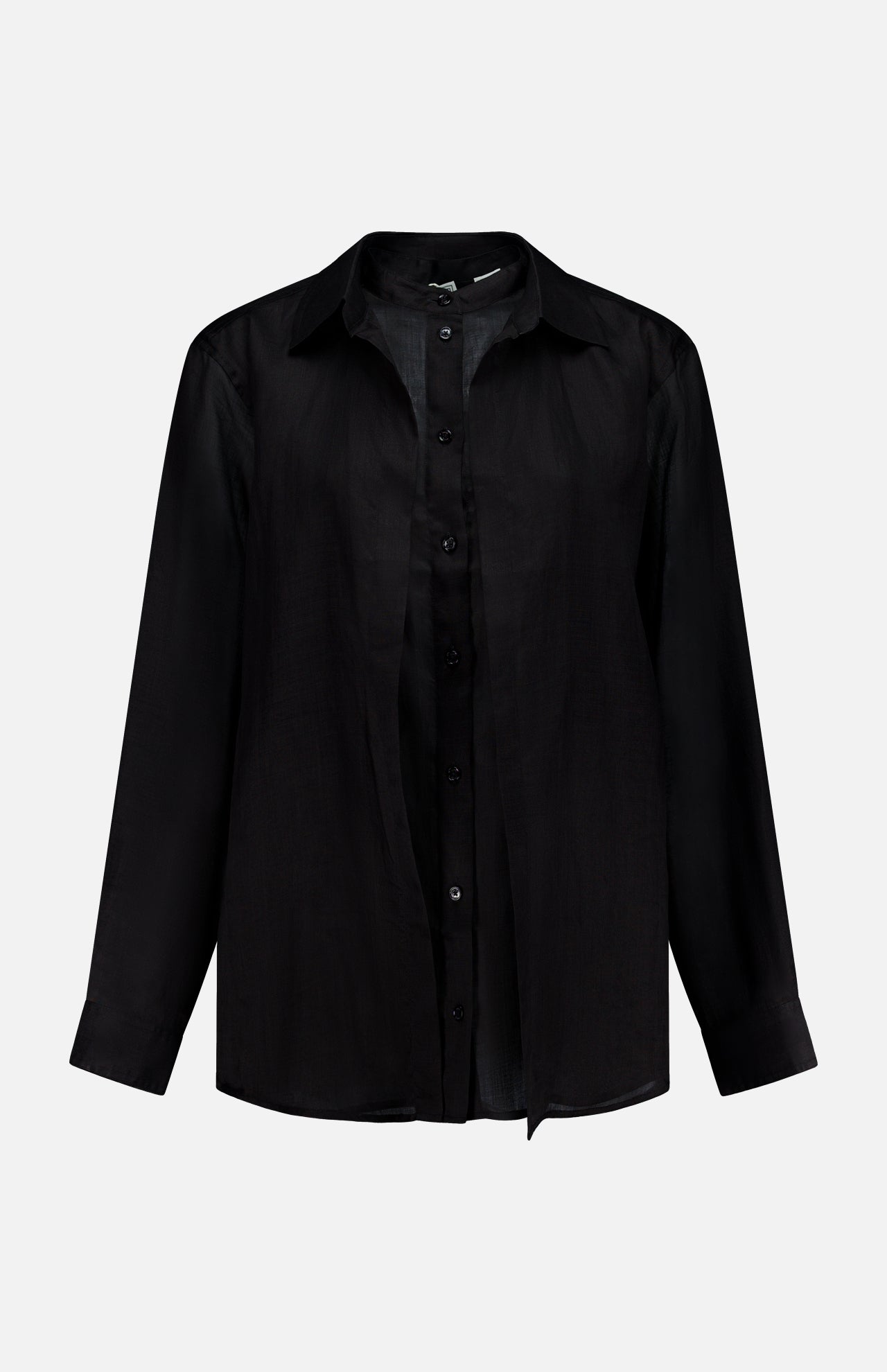 Double Collar Semi-sheer Shirt (14682850066795)