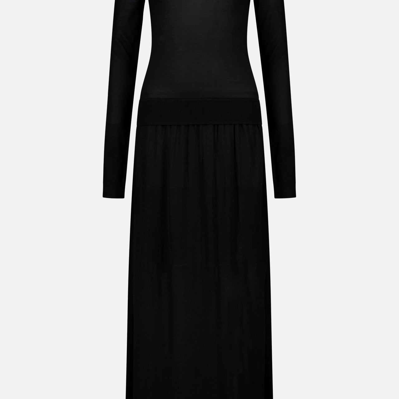 Fine Crew-Neck Knit Dress (14695135641963)