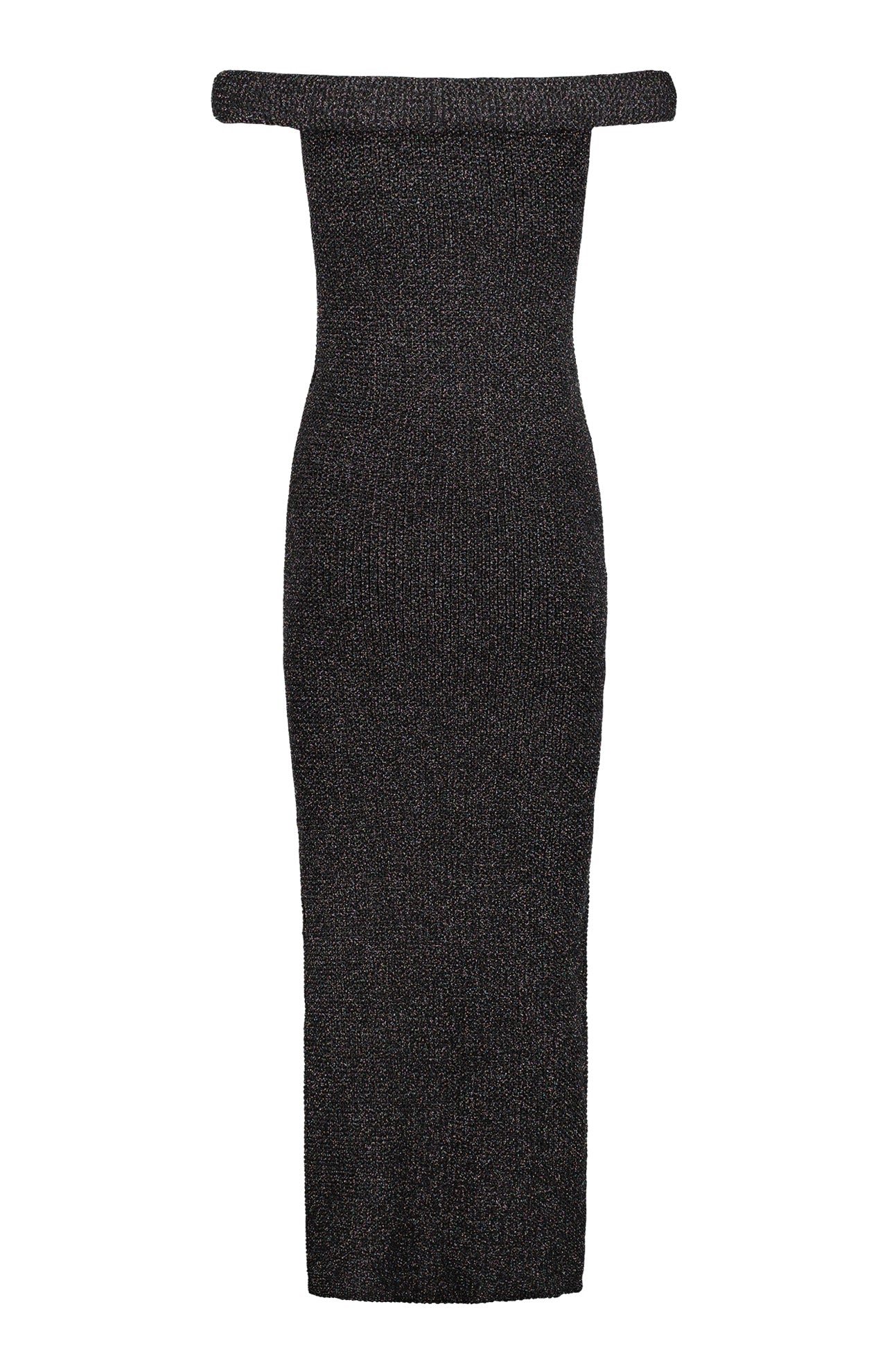 Off-Shoulder Roll Knit Dress (7312312238195)