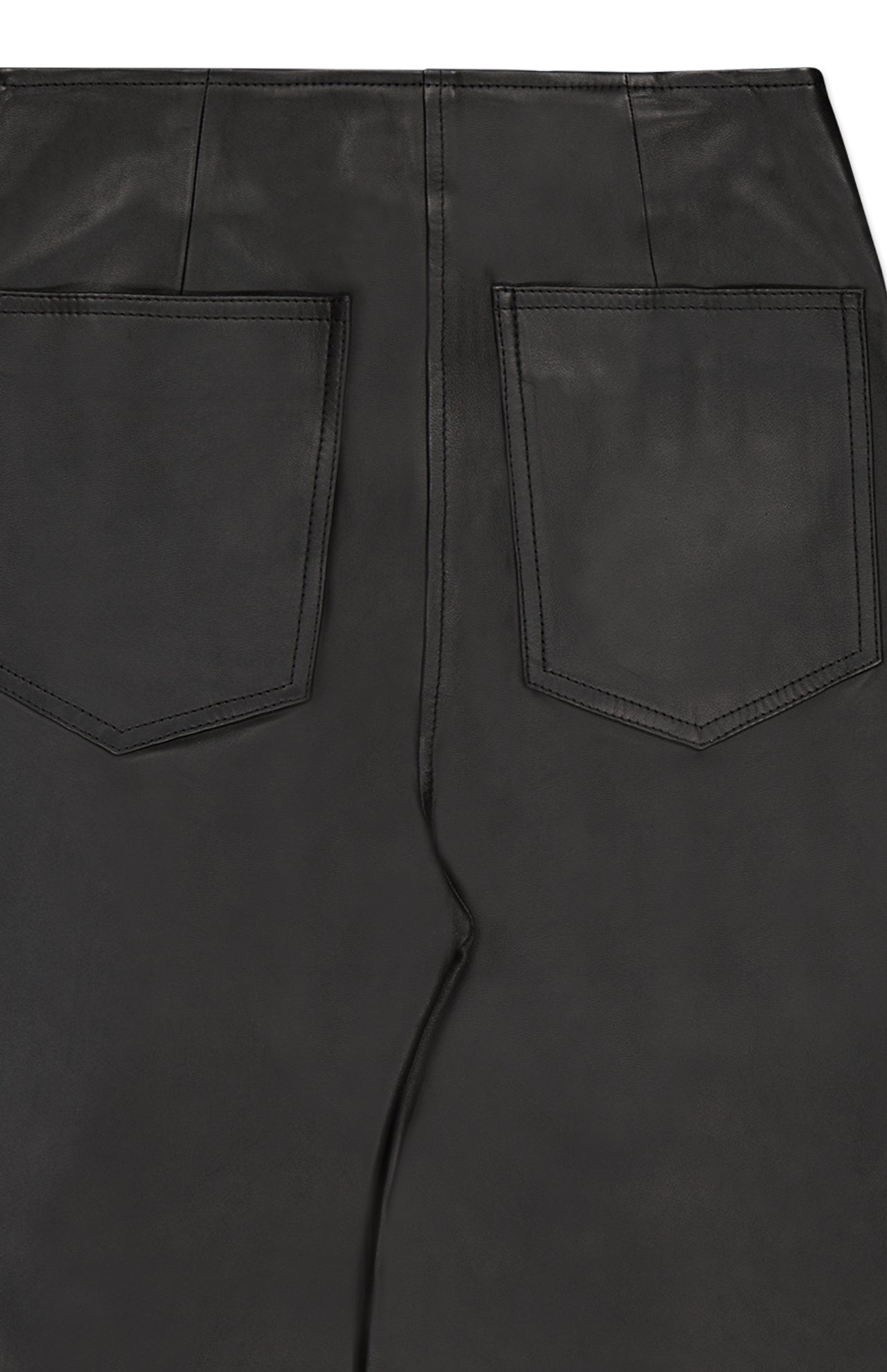 Paneled Leather Trousers