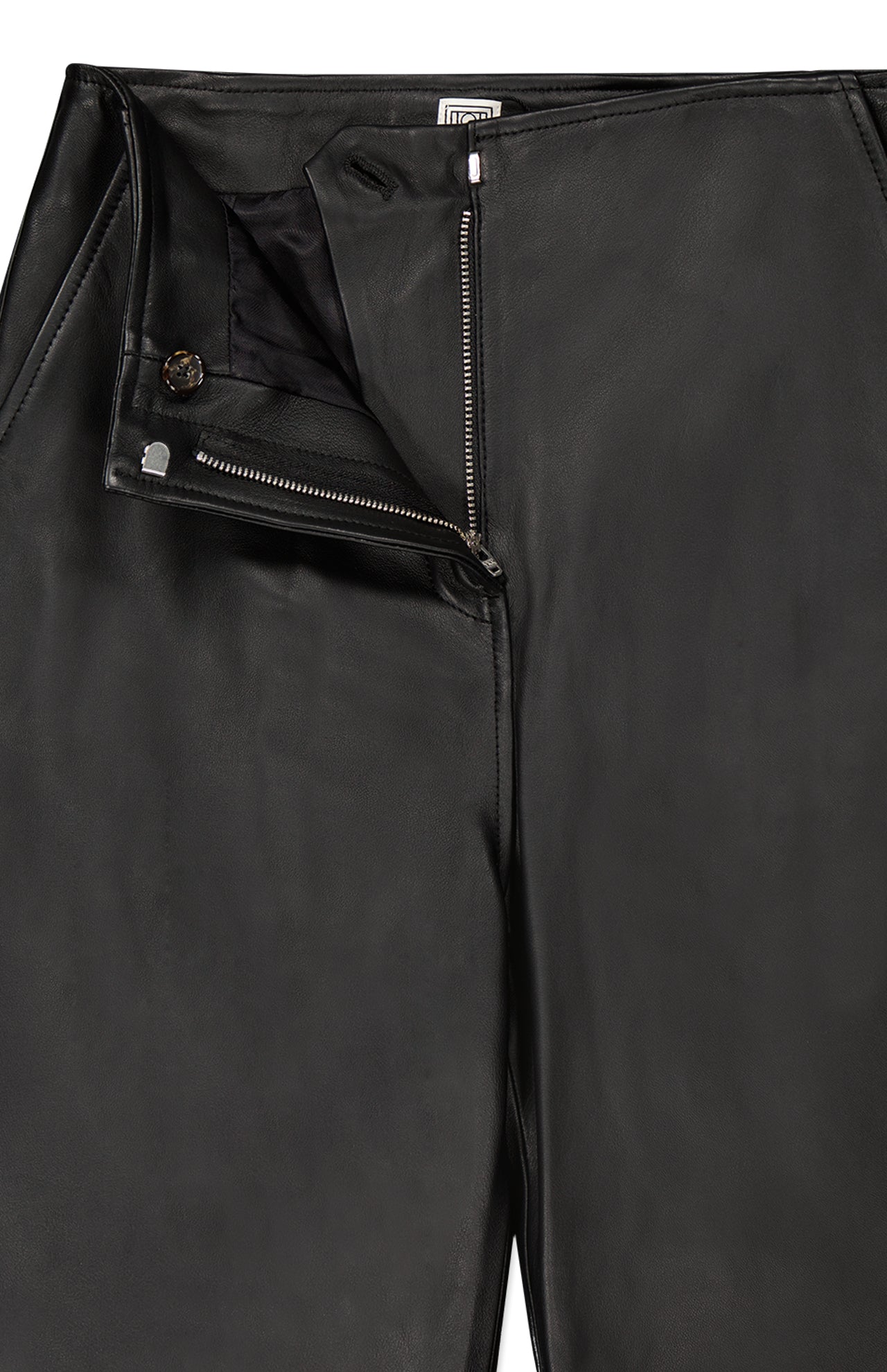 Paneled Leather Trousers