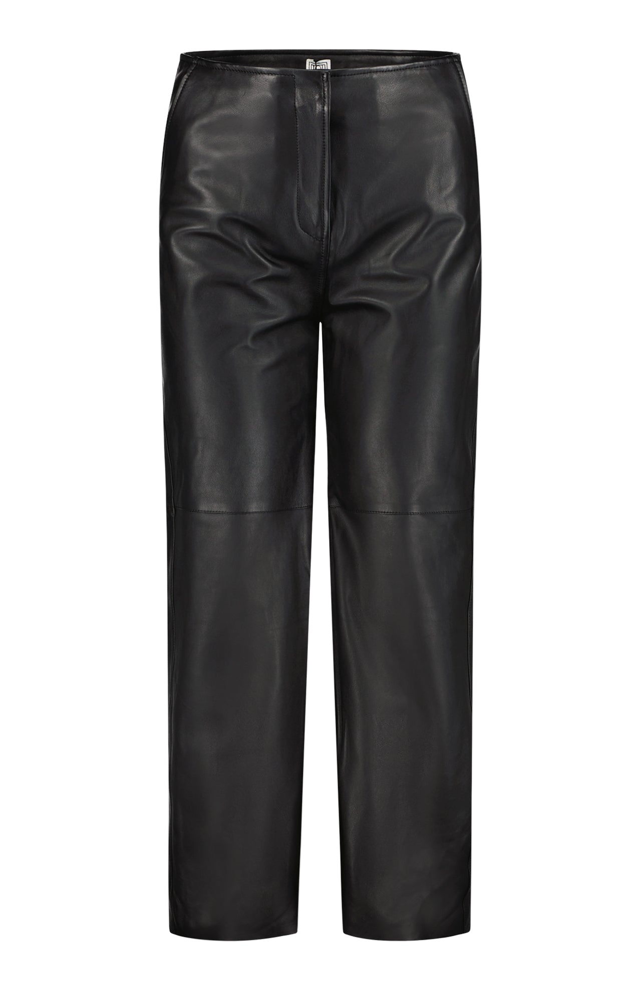 Paneled Leather Trousers