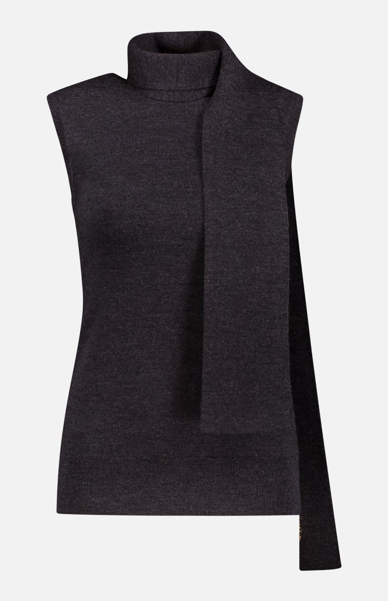 Sleeveless Scarf Knit Top (14620158296427)