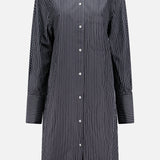Striped Kimono-Sleeve Midi Shirtdress (14682849968491)