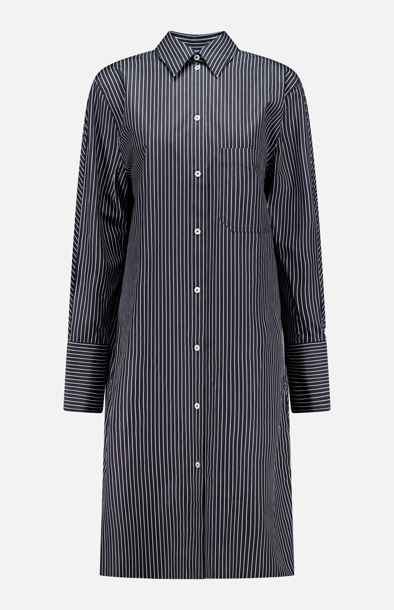 Striped Kimono-Sleeve Midi Shirtdress (14682849968491)
