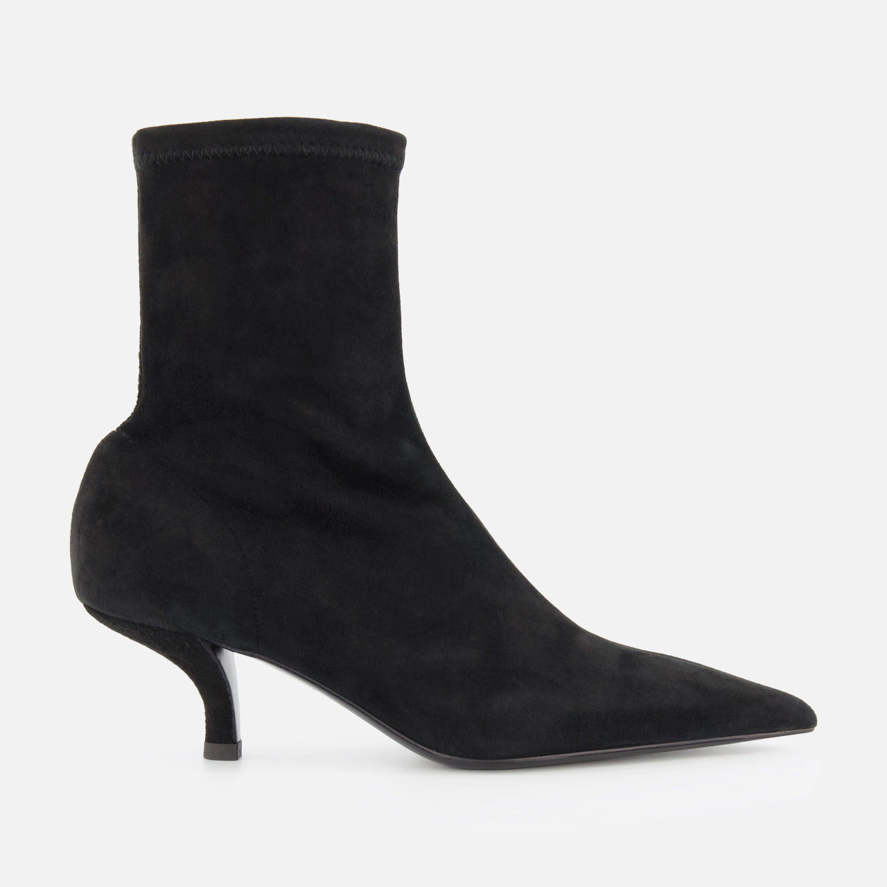 Suede Heeled Sock Boot (14725750063467)