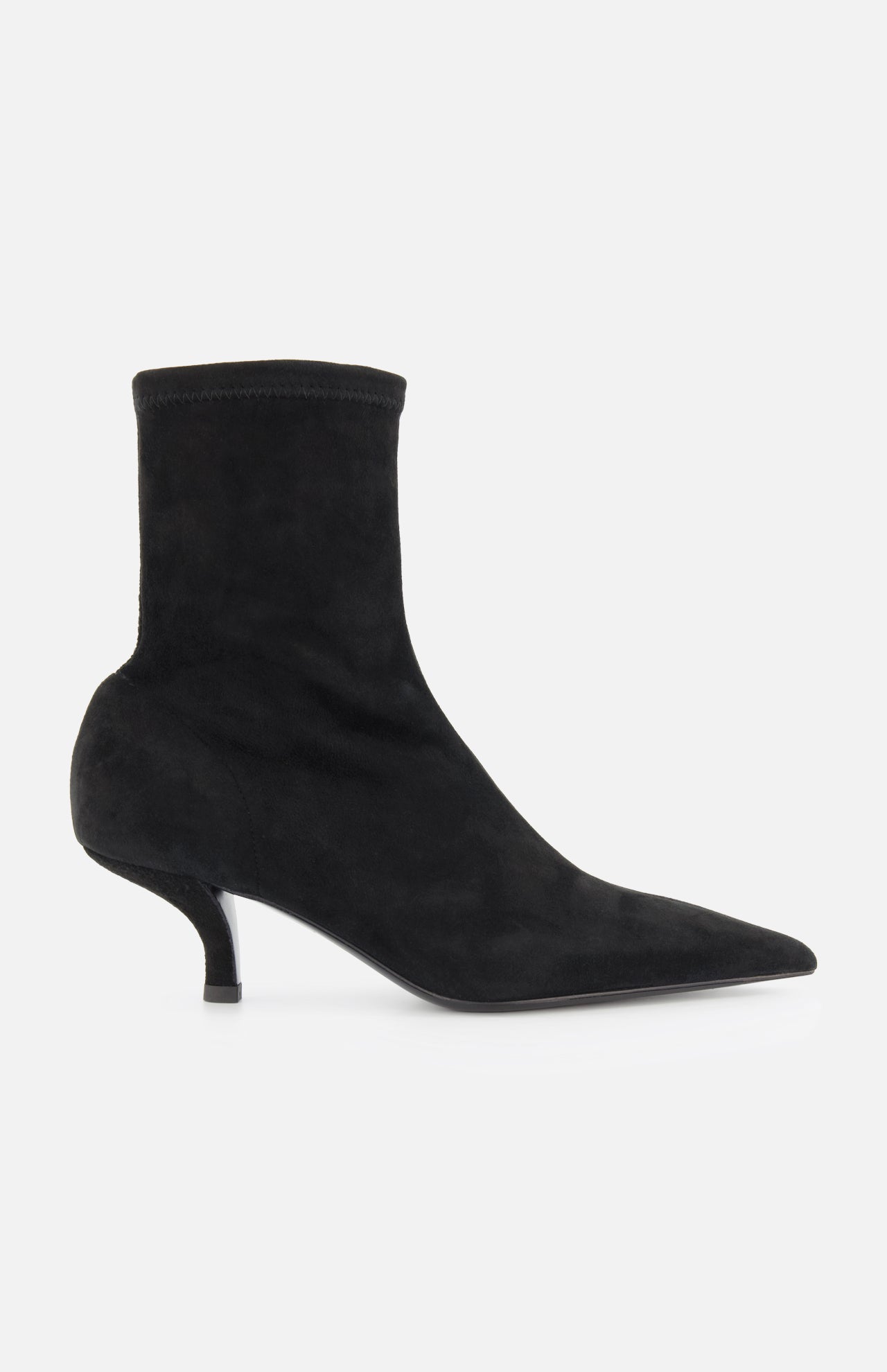 Suede Heeled Sock Boot (14725750063467)