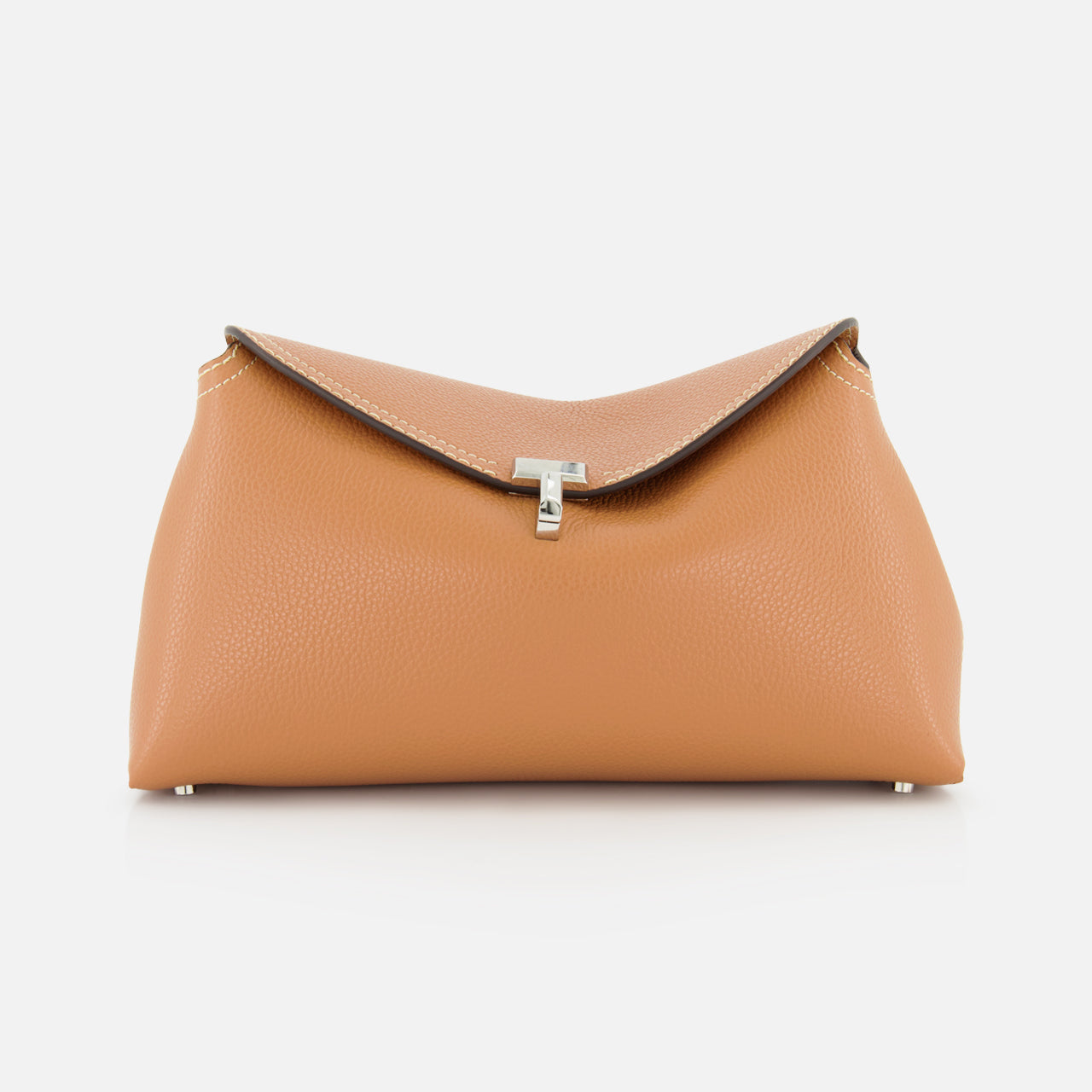 T-Lock Grained-Leather Clutch (14725749703019)