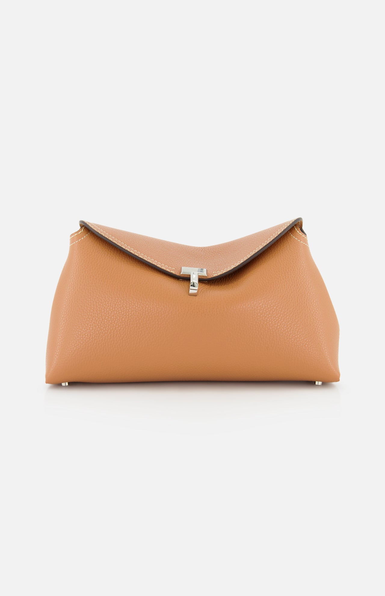 T-Lock Grained-Leather Clutch (14725749703019)