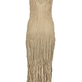 Twist-Strap Crinkled Silk Dress (7145027010675)
