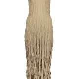 Twist-Strap Crinkled Silk Dress (7145027010675)