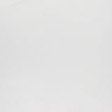 Close-up of the TOTEME Classic Cotton Crewneck Knit Sweater in plain white, featuring a visible collar and a small clothing label in the top left corner.