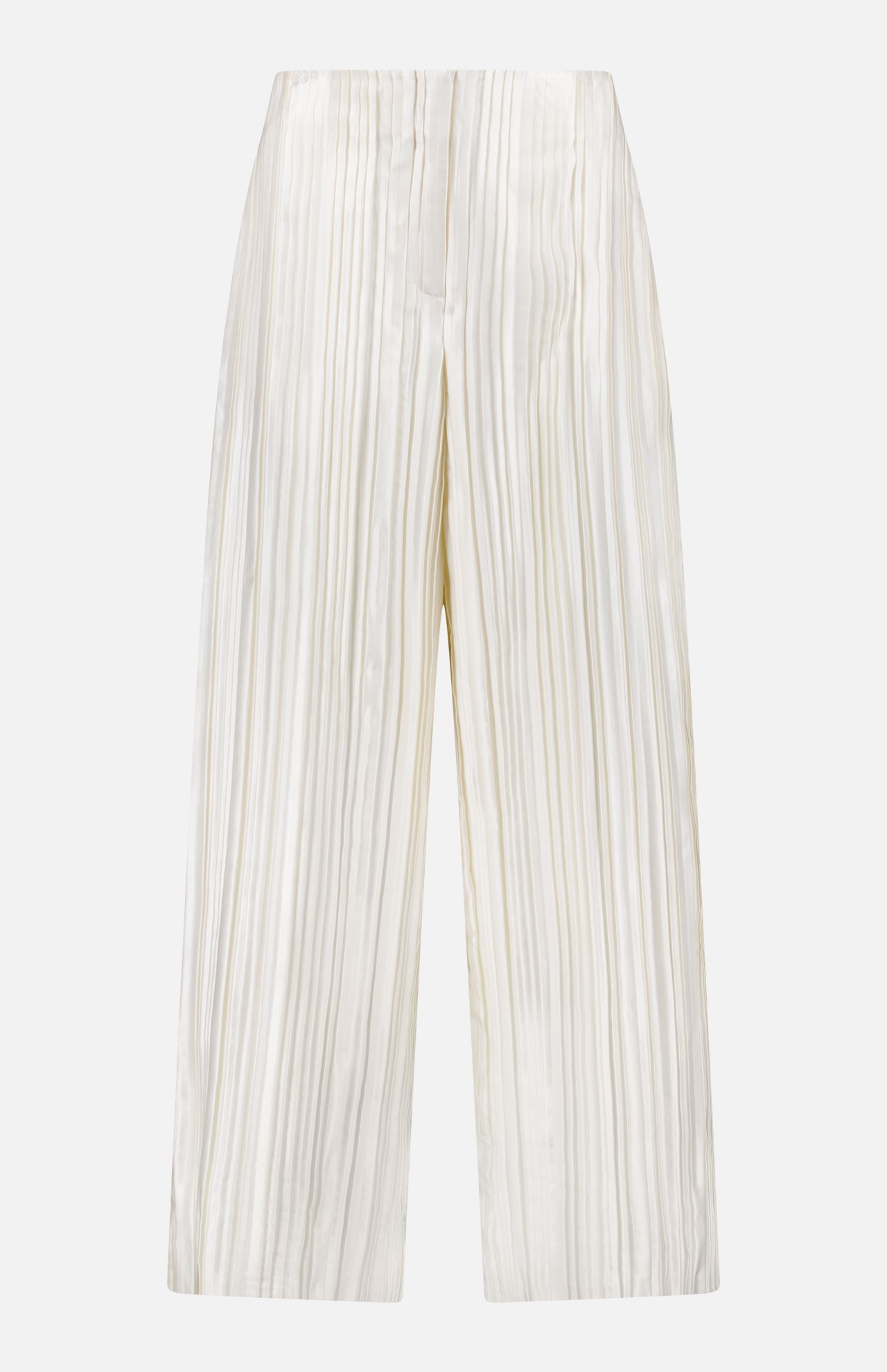 High Waisted Knife Pleat Silk Pant (14678941303147)