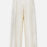 High Waisted Knife Pleat Silk Pant (14678941303147)