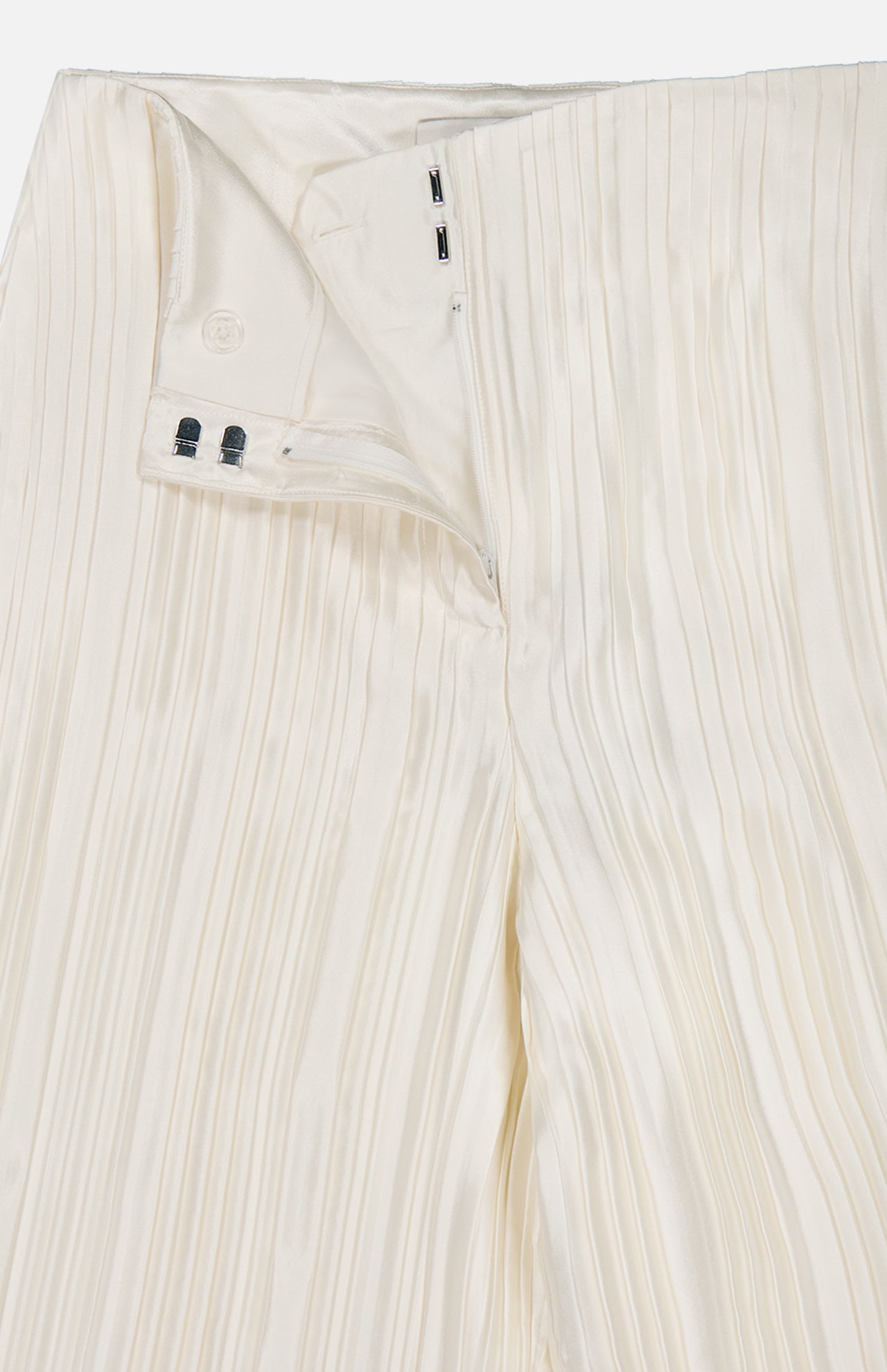 High Waisted Knife Pleat Silk Pant (14678941303147)