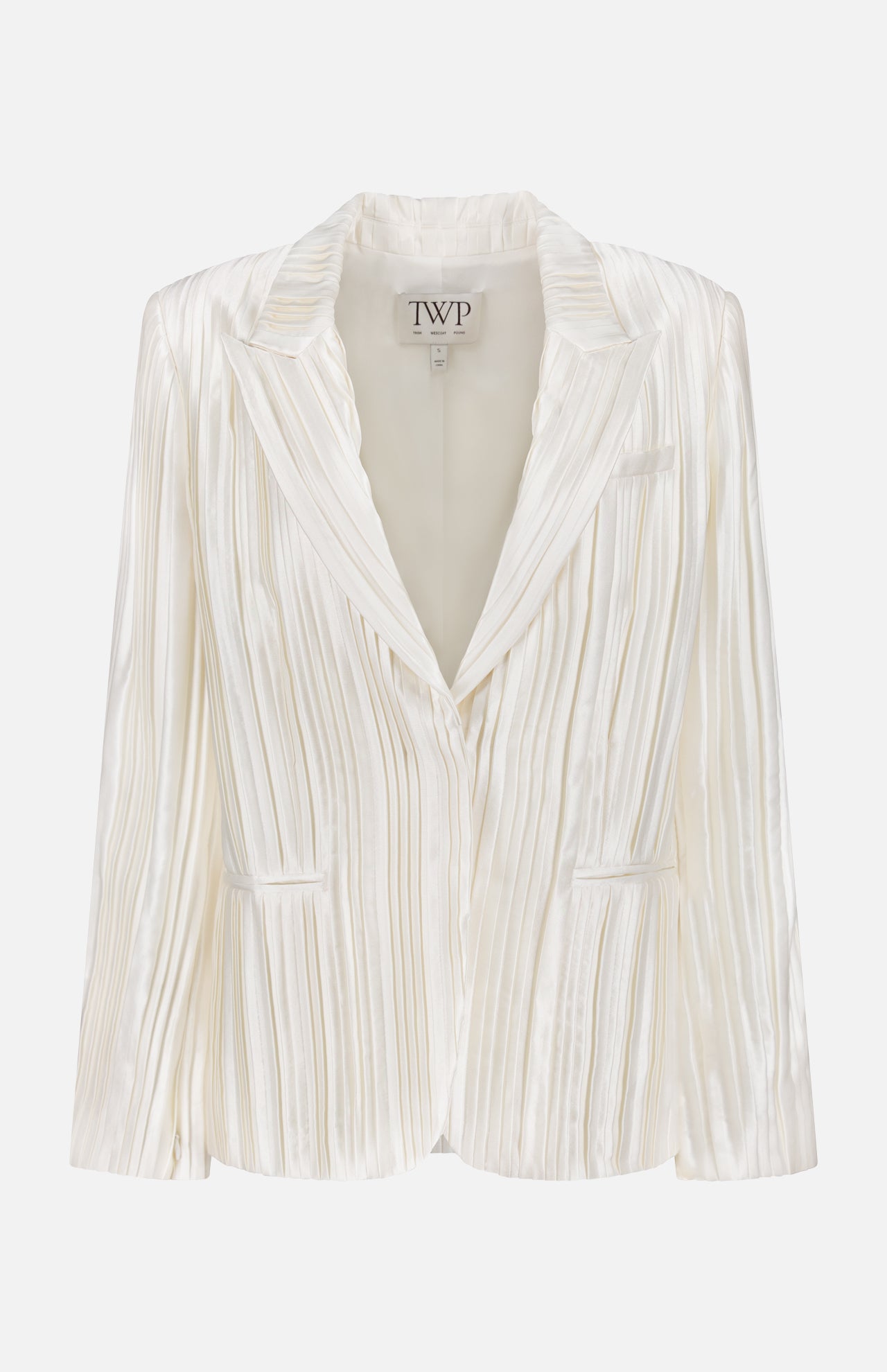 Next Boyfriend Knife Pleat Silk Blazer (14678941270379)