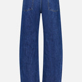 Back view of the TWP Kent St Jean in Dark Stone, featuring two rear pockets, straight legs, and visible seam stitching, displayed on a plain white background.