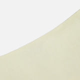 A close-up of TWP's The A-Line Linen Skirt in light beige, featuring smooth linen texture, is photographed against a plain white background—an ideal workwear piece for women.