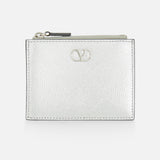 V Logo Signature Coin Purse/Card Case