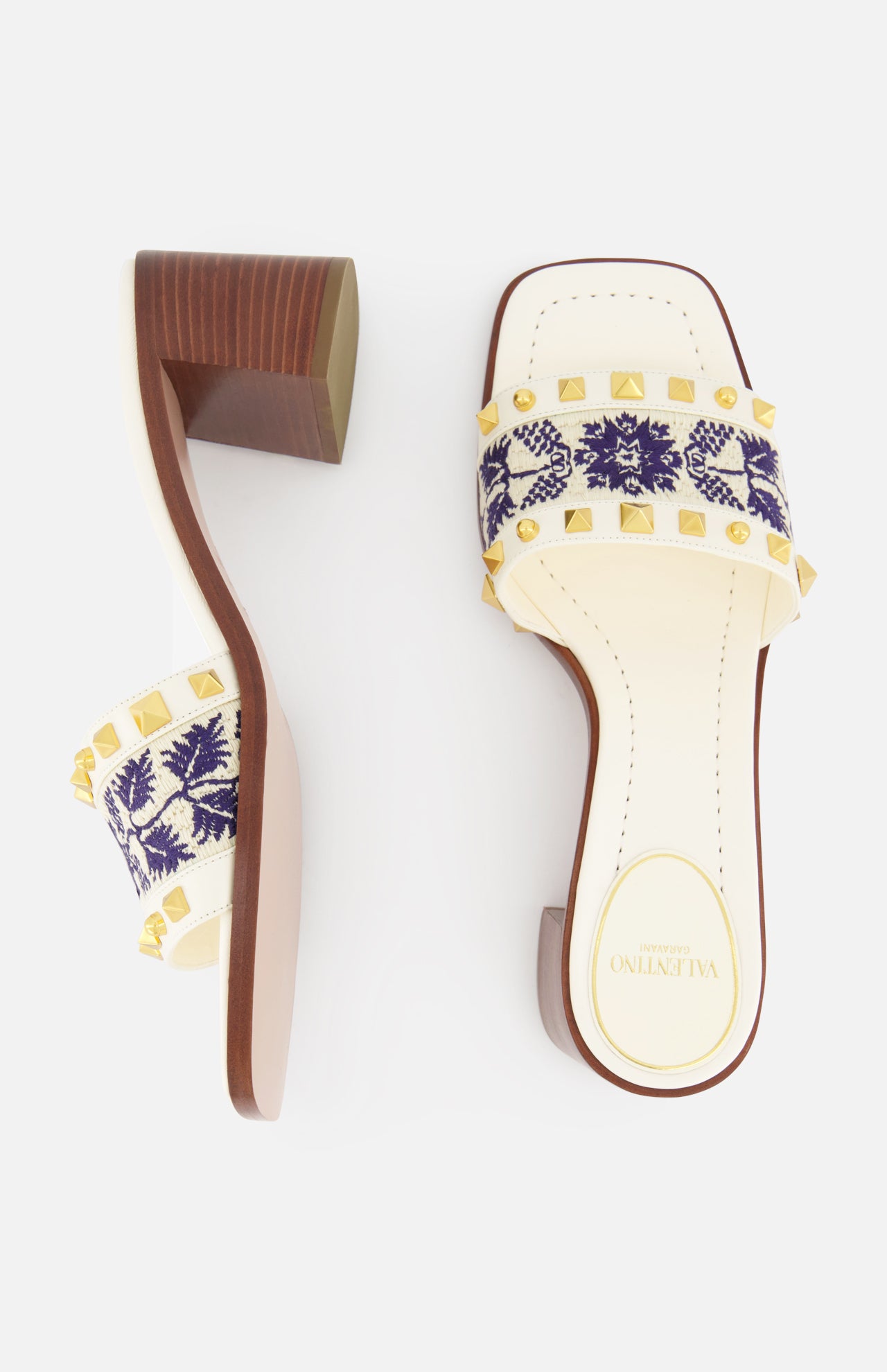 County Embroidered Rockstud Slide (7759359213683)