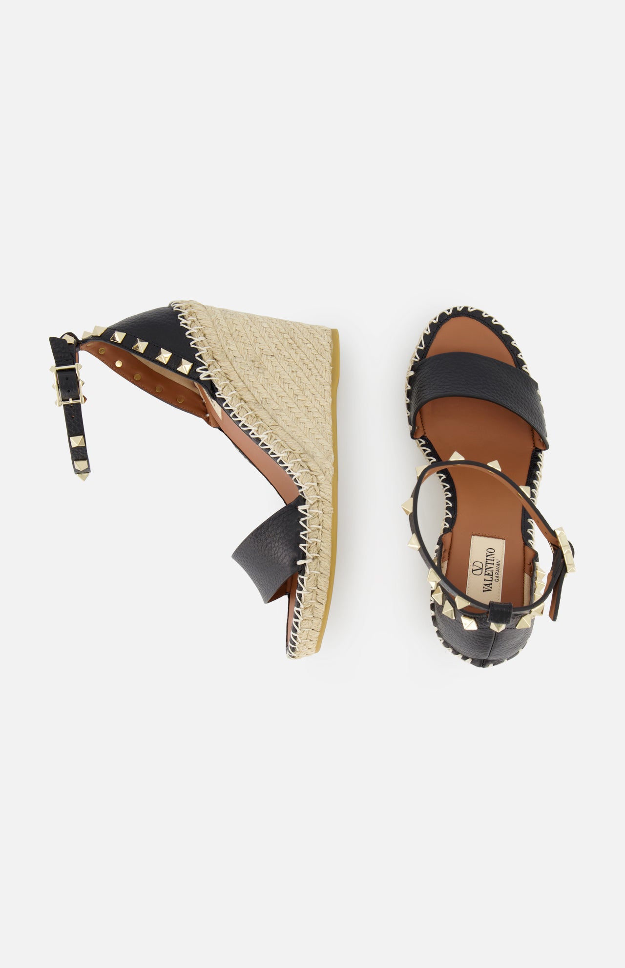 Rockstud Double Espadrillas Wedge Heel (14676373537131)