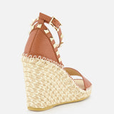 Rockstud Double Wedge Espadrillas