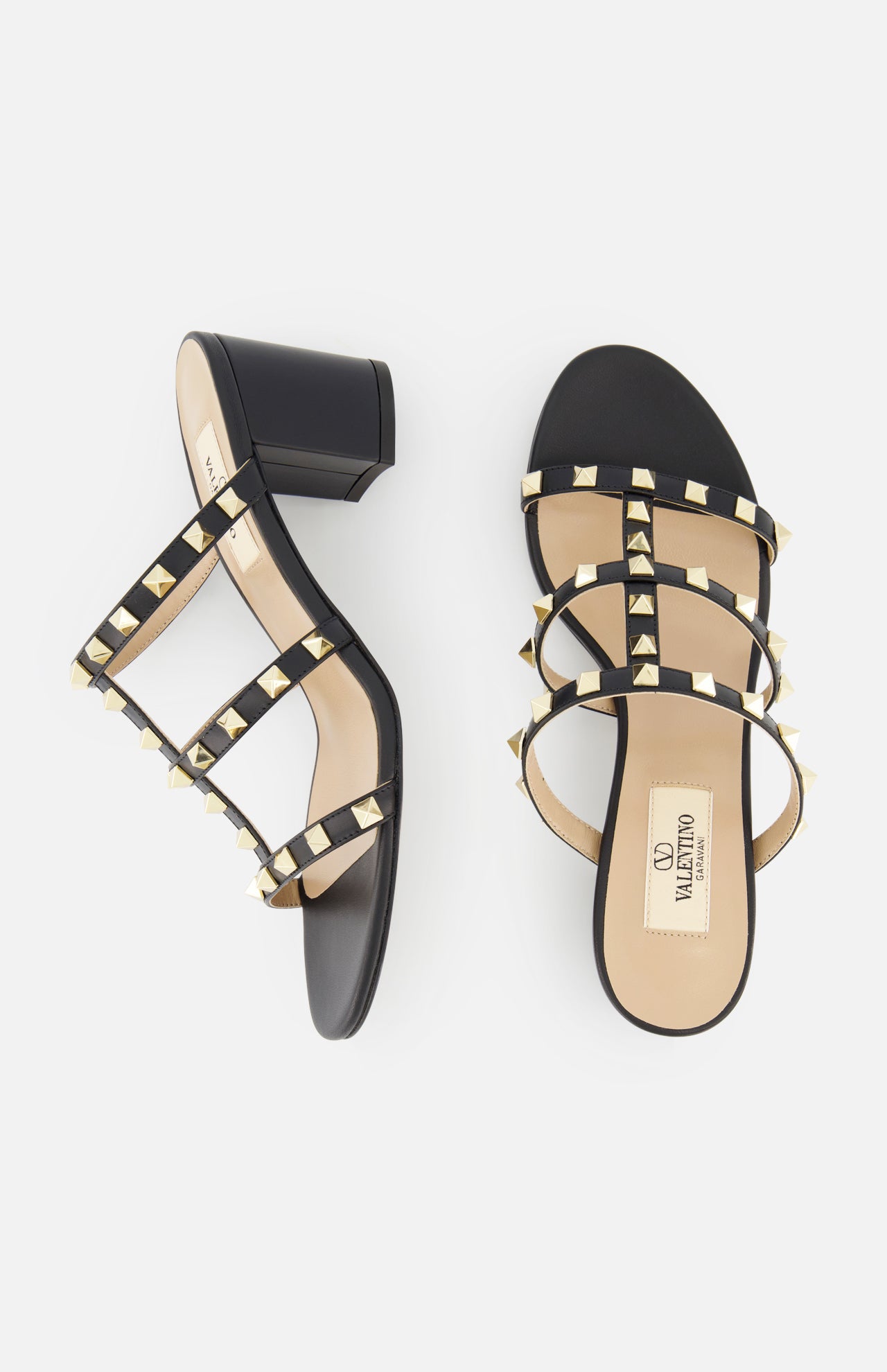 Rockstud Block Heel Slide (14676373569899)
