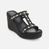 Rockstud Torchon Slide Espadrillas