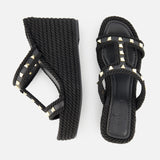 Rockstud Torchon Slide Espadrillas
