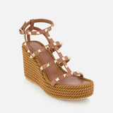 Rockstud Torchon Wedge Espadrillas
