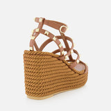 Rockstud Torchon Wedge Espadrillas