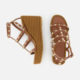 Rockstud Torchon Wedge Espadrillas