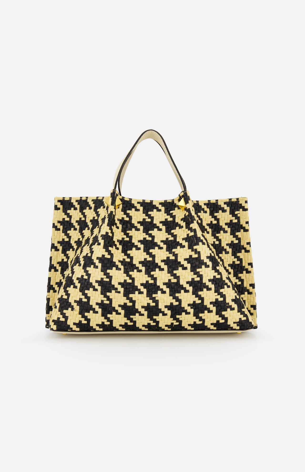 V Logo Signature Medium Houndstooth Tote (14676373864811)