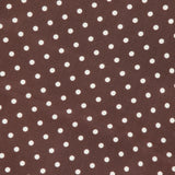 The VALENTINO GARAVANI Shawls Foulard Silk Scarf features a chic brown design with evenly spaced small white polka dots, making it the perfect designer accessory to elevate any outfit.