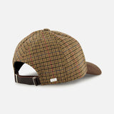 Introducing the Houndstooth Legacy Structured Active Hat by VARSITY HEADWEAR—a stylish cap crafted in a brown, tan, and red checkered wool blend. This design offers a modern take on the classic baseball and houndstooth hat, featuring an adjustable back strap with a metal buckle for a perfect fit.