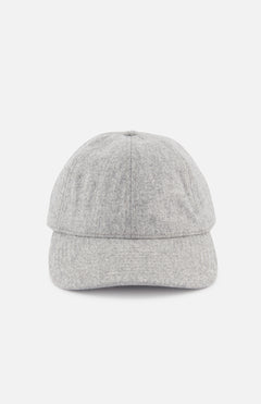 The VARSITY HEADWEAR Wool Cap is a light gray baseball cap made of soft wool fabric with an adjustable back strap, displayed front-facing against a white background.