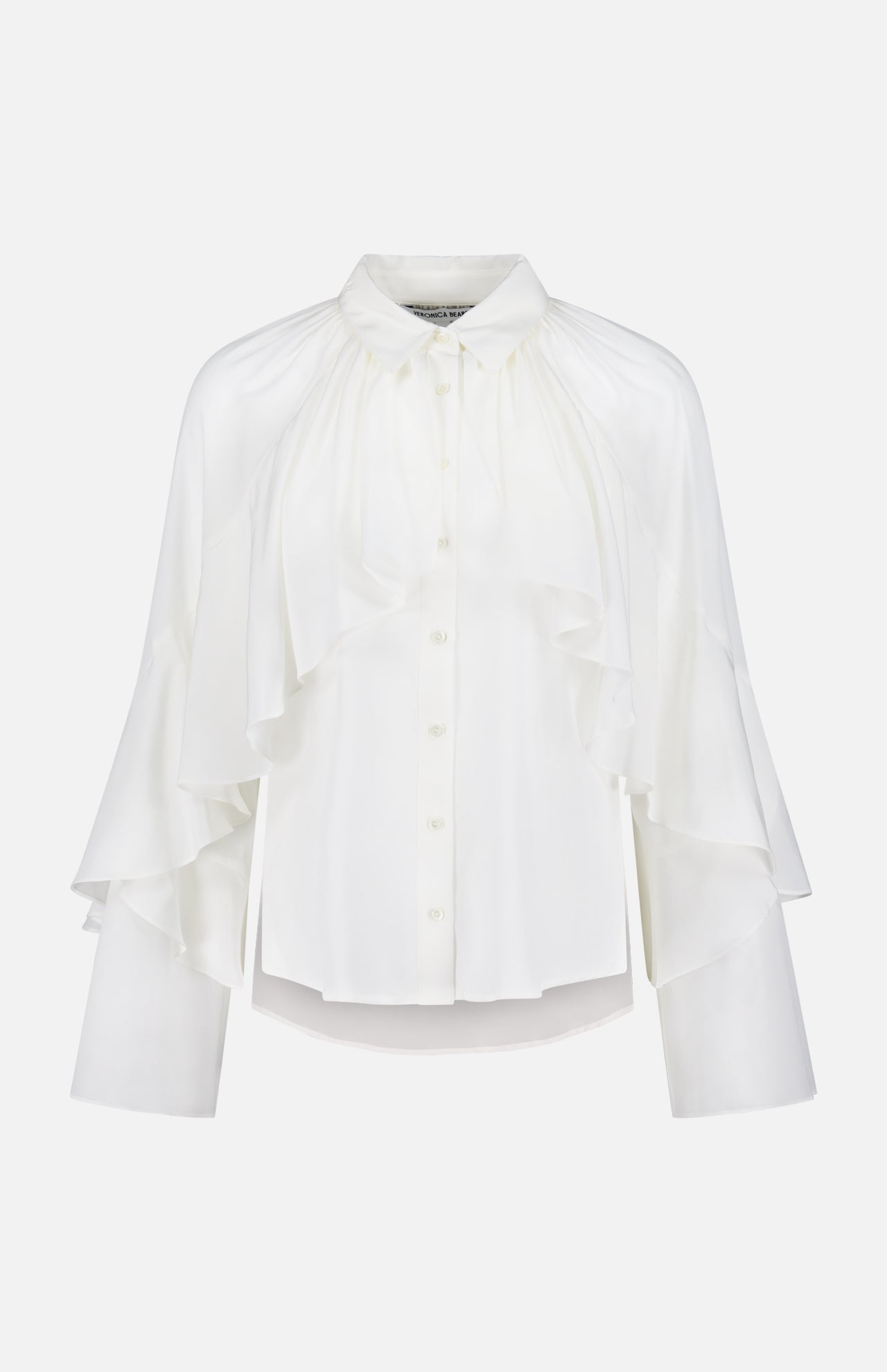 Demaris Stretch Silk Ruffle Blouse (14705844912491)