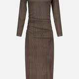 Long Sleeve Glen Plaid Charissa Dress