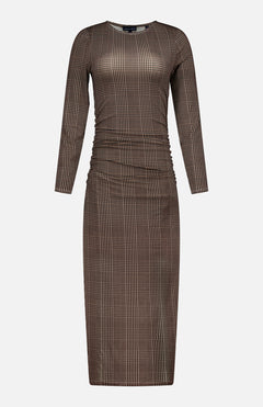 VERONICA BEARDLong Sleeve Glen Plaid Charissa DressA.K. Rikk's