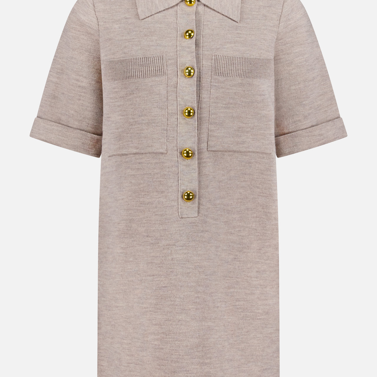 Madden Gold Button Knit Dress (14706339021163)