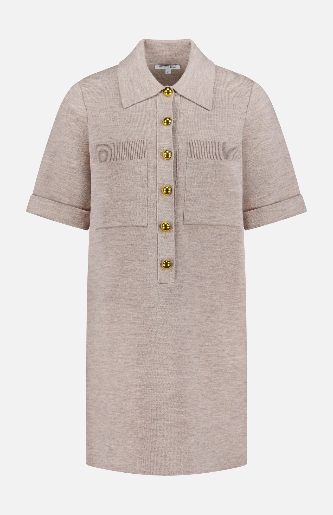 Madden Gold Button Knit Dress (14706339021163)