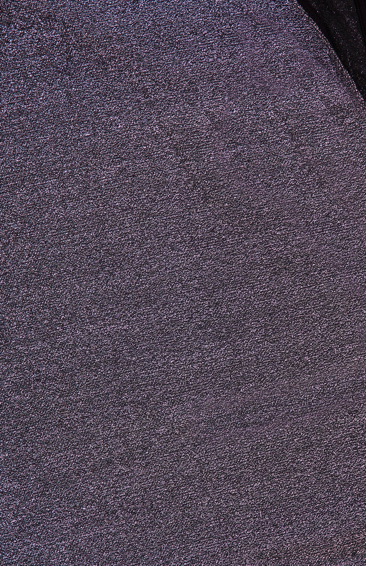 Close-up of a Mylie Sleeveless Metallic Top in a slim-fitting, dark purple tank top style with a metallic gunmetal finish.